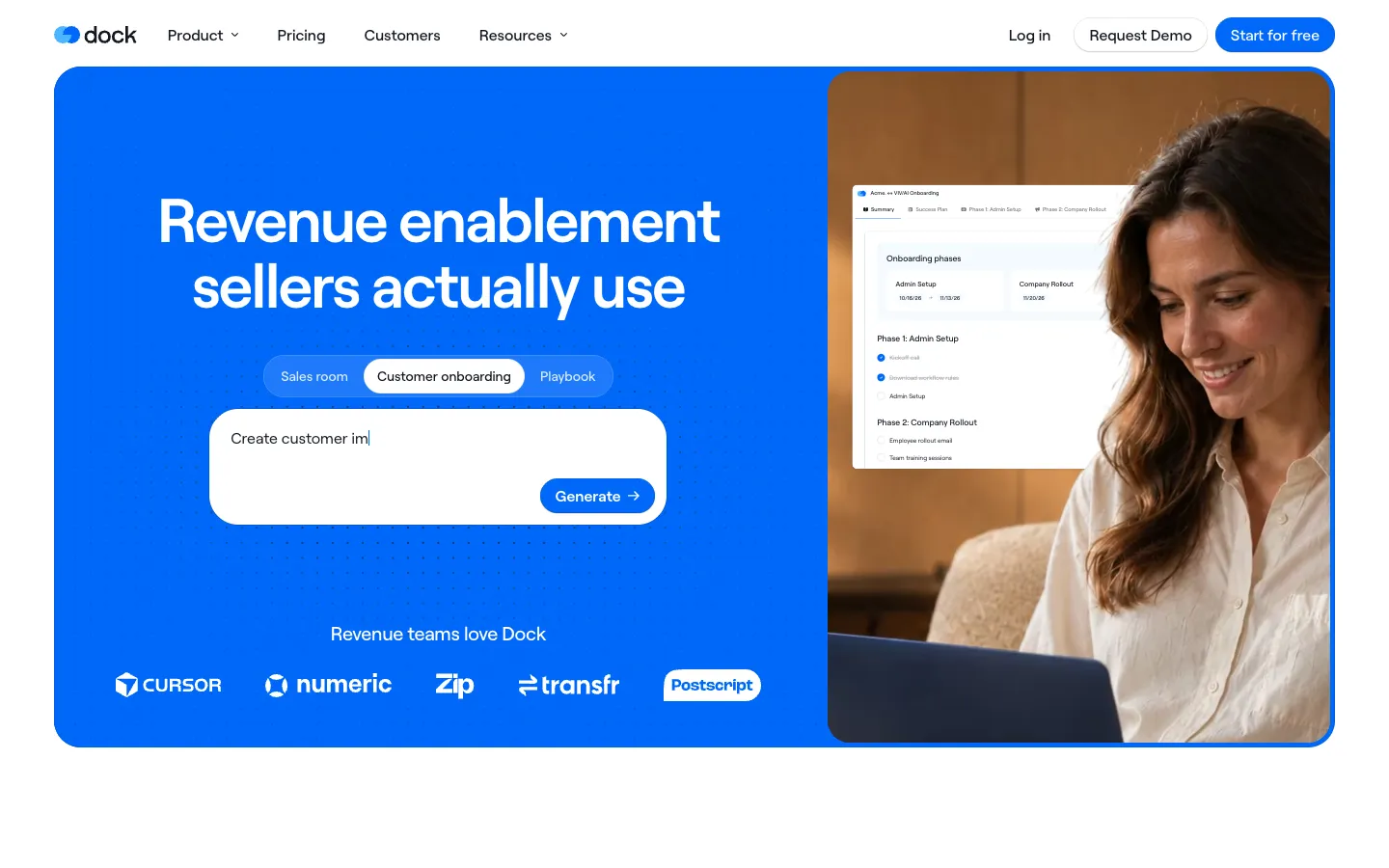 dock.us today: revenue enablement sellers actually use
